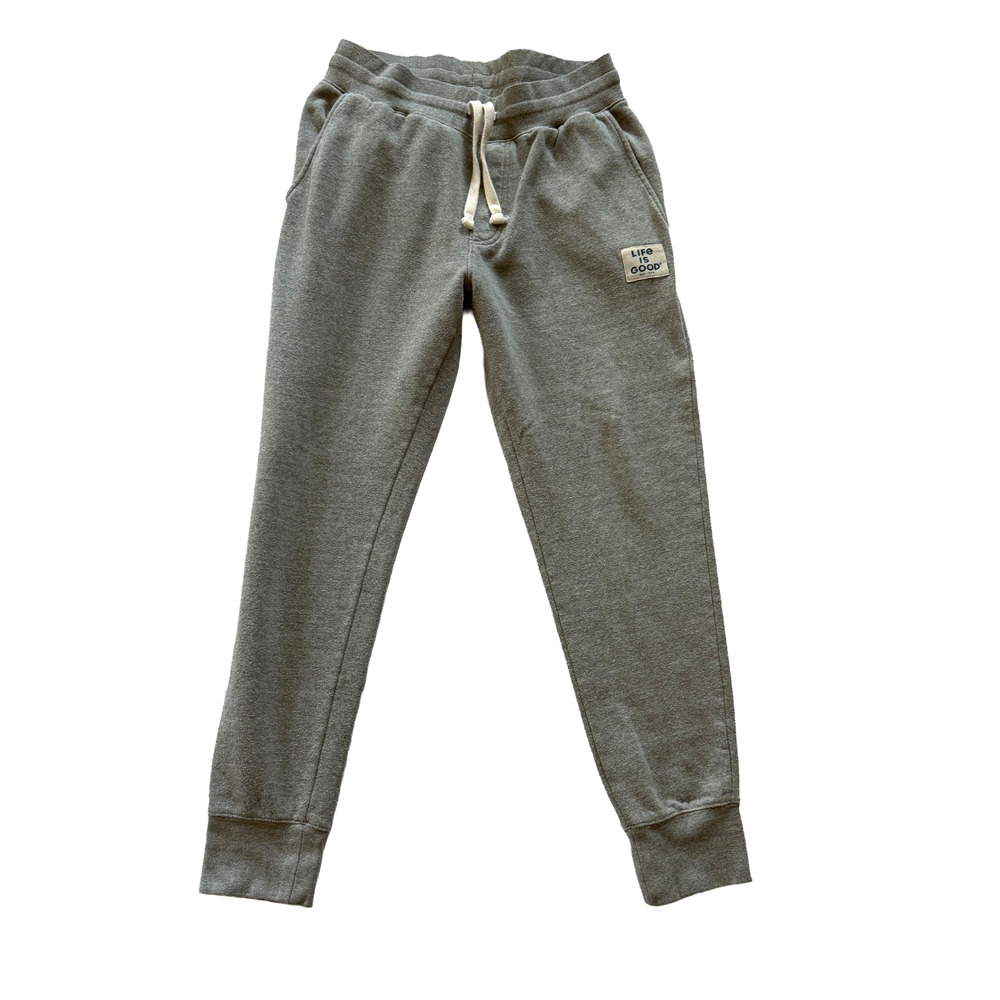Life is Good Men's Simply True Joggers Pants Athleisure Light Heather Gray sz M